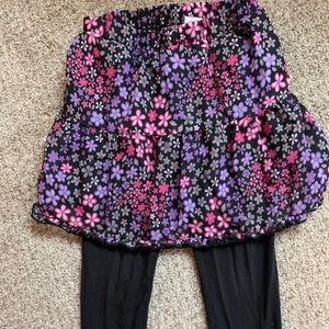 Girls mini skirt with attached leggings